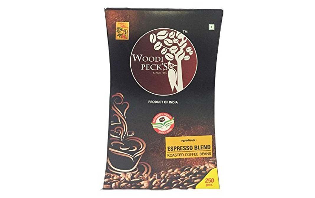 Woodi Peck's Espresso Blend, Roasted Coffee Beans   Pack  250 grams